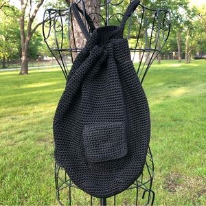The Sak Dylan Black Crocheted Backpack